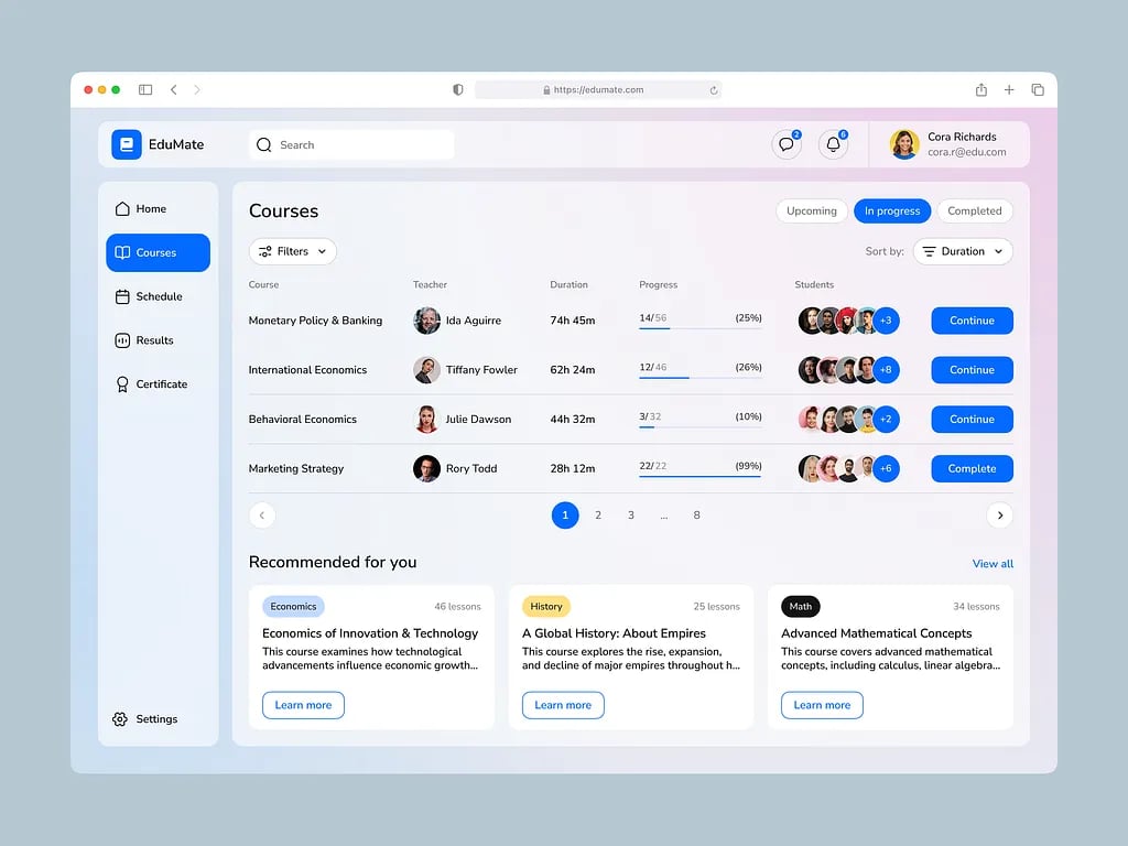 Student Portal Web App UI/UX Design
Ronas IT | Software development company
