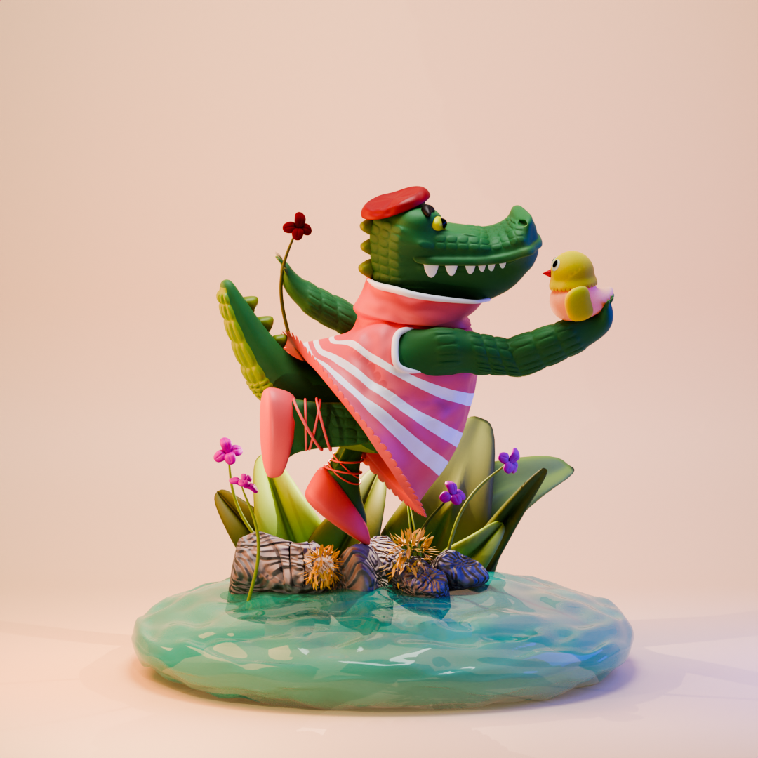 Crocodile 3d