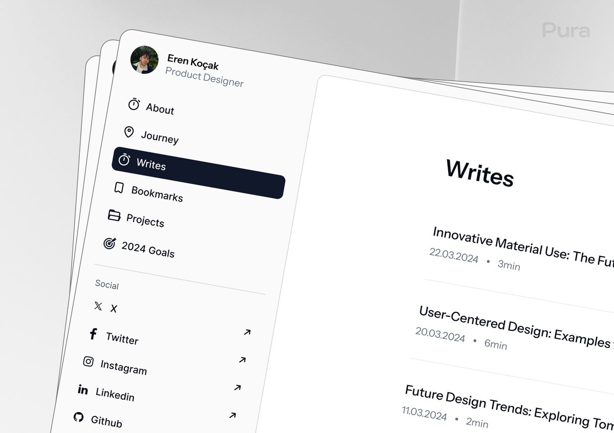 Framer Template🤩 Personal Portfolio - Pura