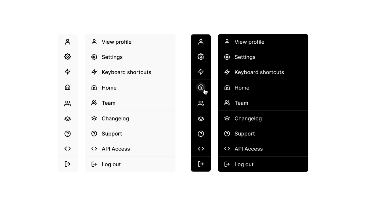 Dropdown  menu