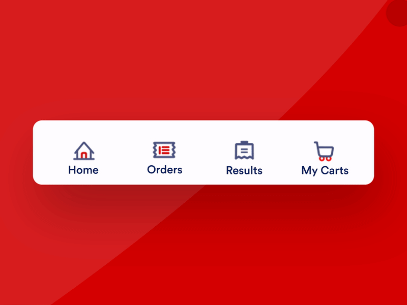 Bottom navigation micro interaction