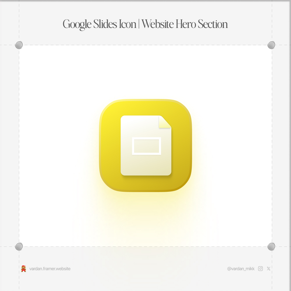 Google Slides Icon in Figma | Website hero section
