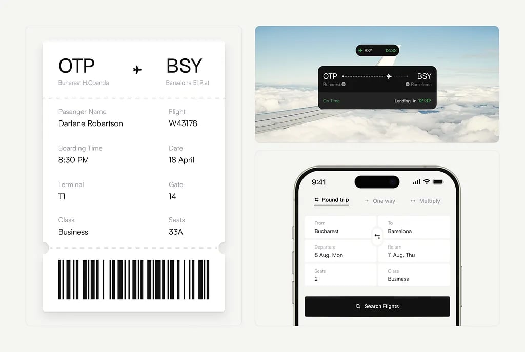 Seamless Flight Search & Boarding Pass – Intuitive UI/UX