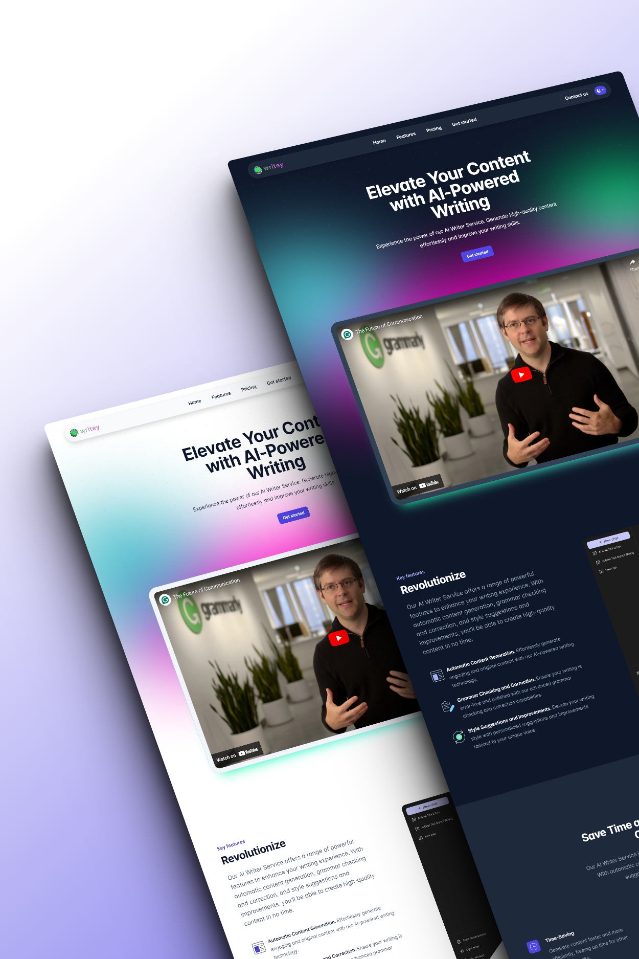 AI Writer Services HTML Landing Page Template