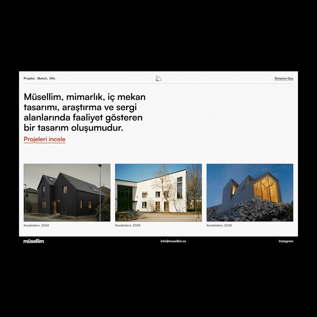 Minimal Architecture Website Design for a Studio