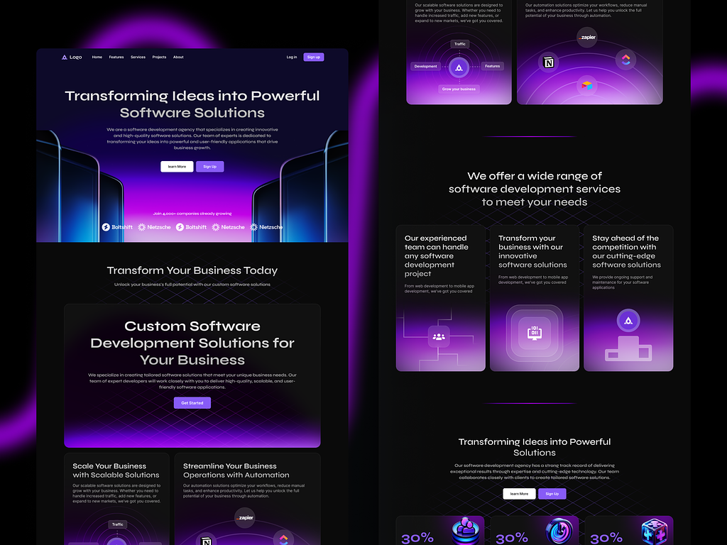 CodeCraft Solutions - Software Development Agency Website Design