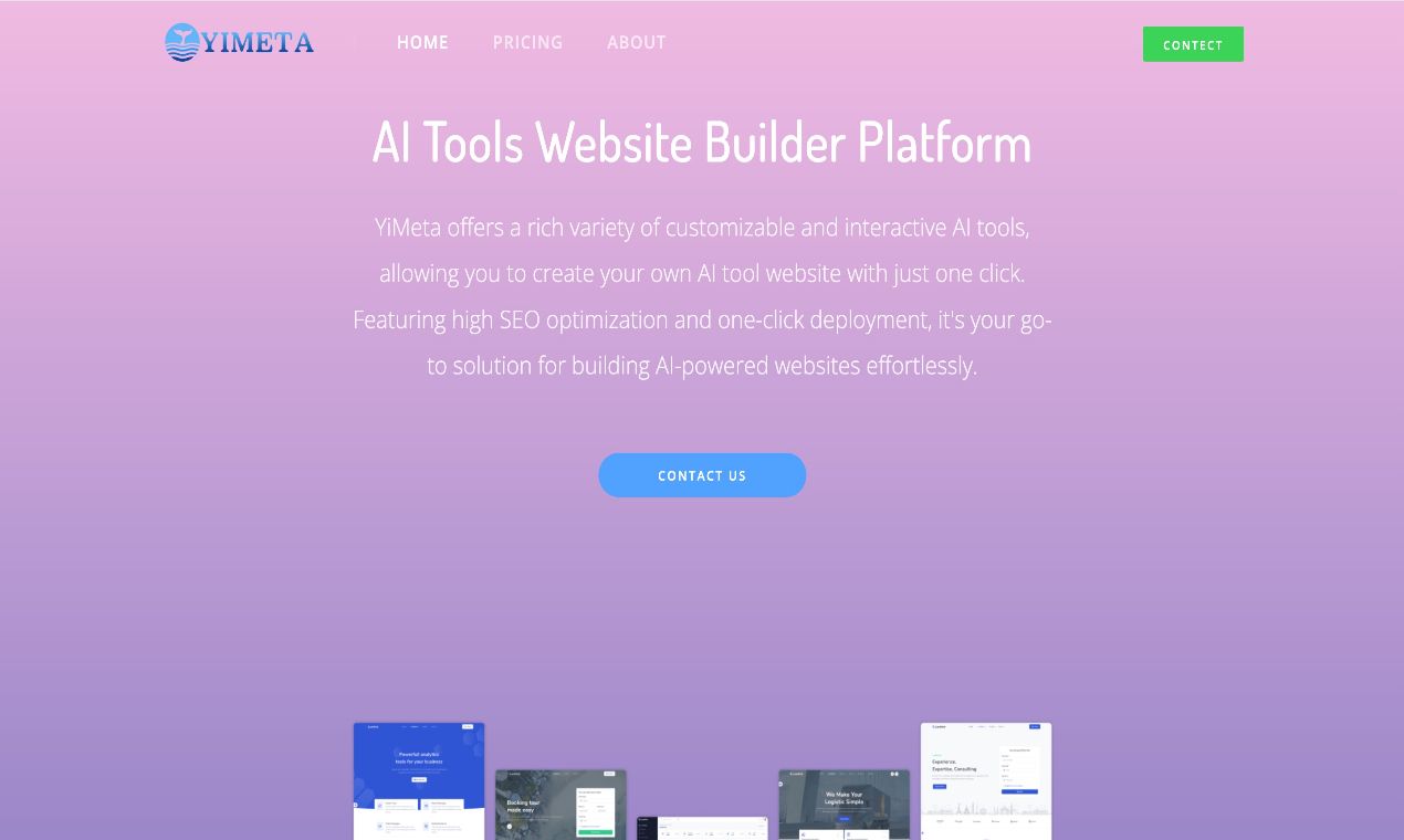 Yimeta AI - AI Tools Website Builder Platform