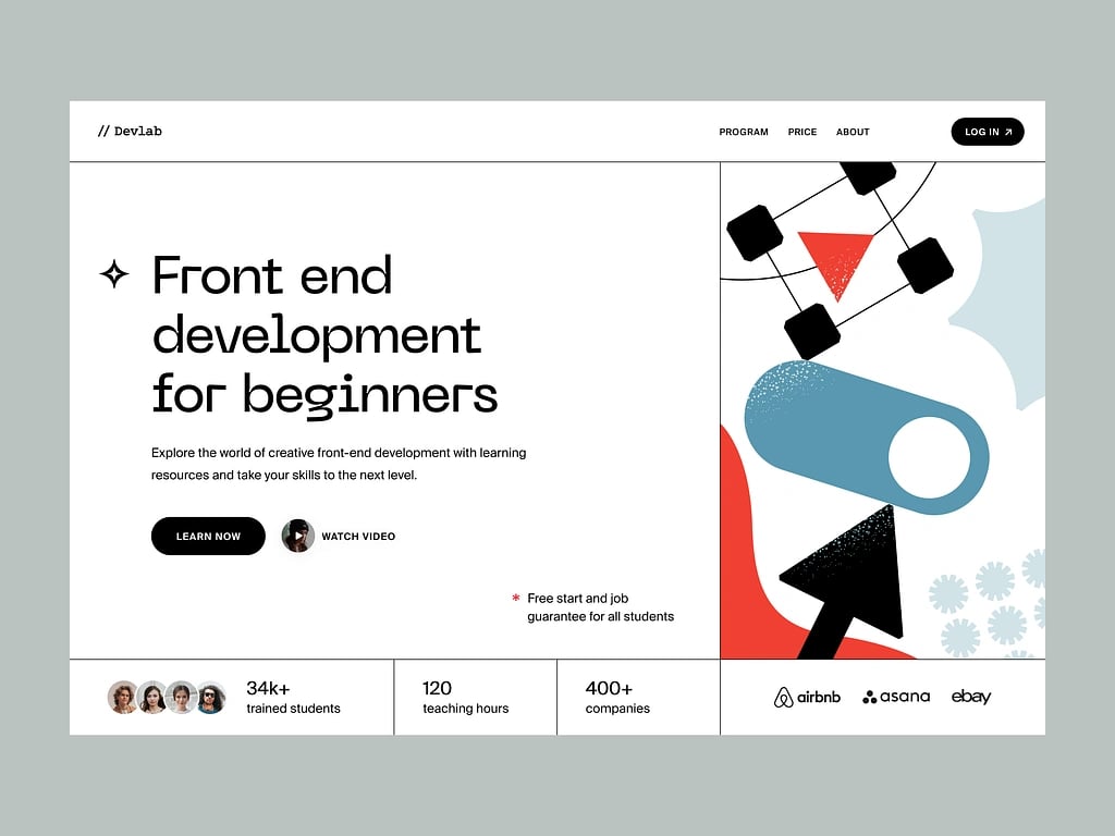 Front-End Development E-Learning Website