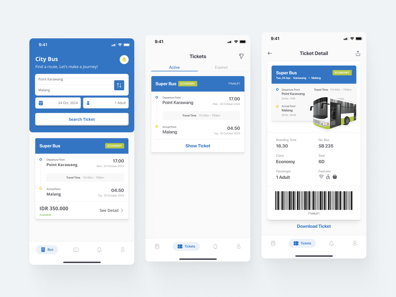 Bus Ticket Booking Mobile App