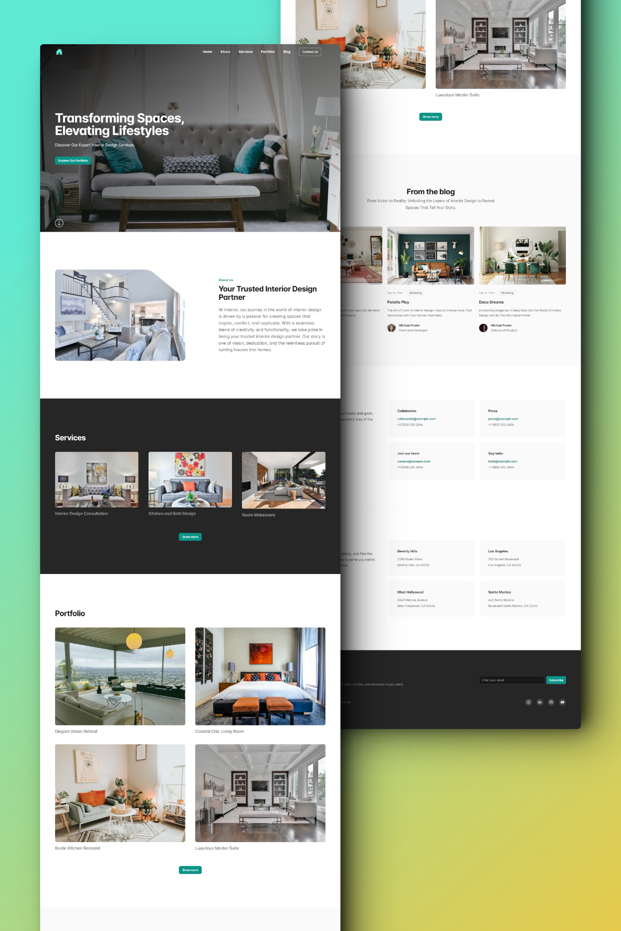 Interior Design Services HTML Landing Page Template