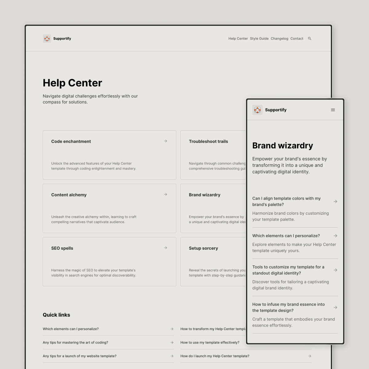 Supportify - Framer template