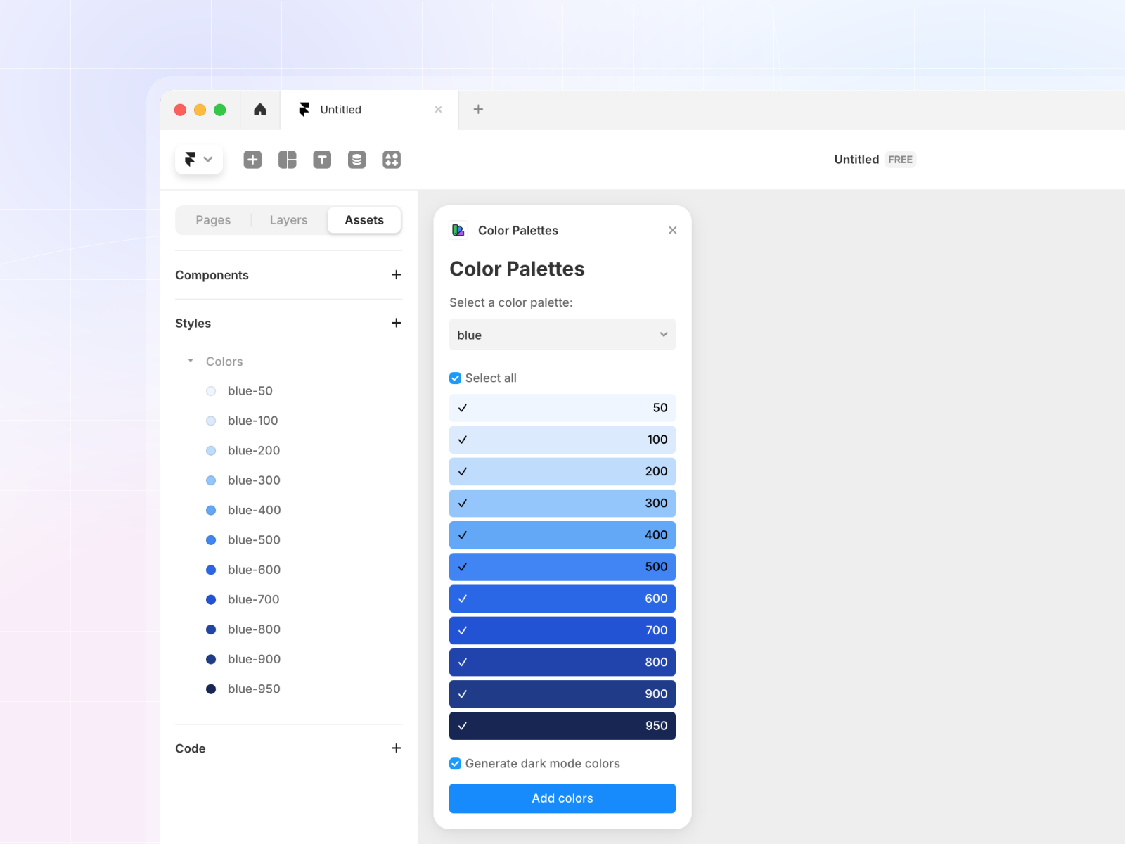 Color Palettes Framer plugin