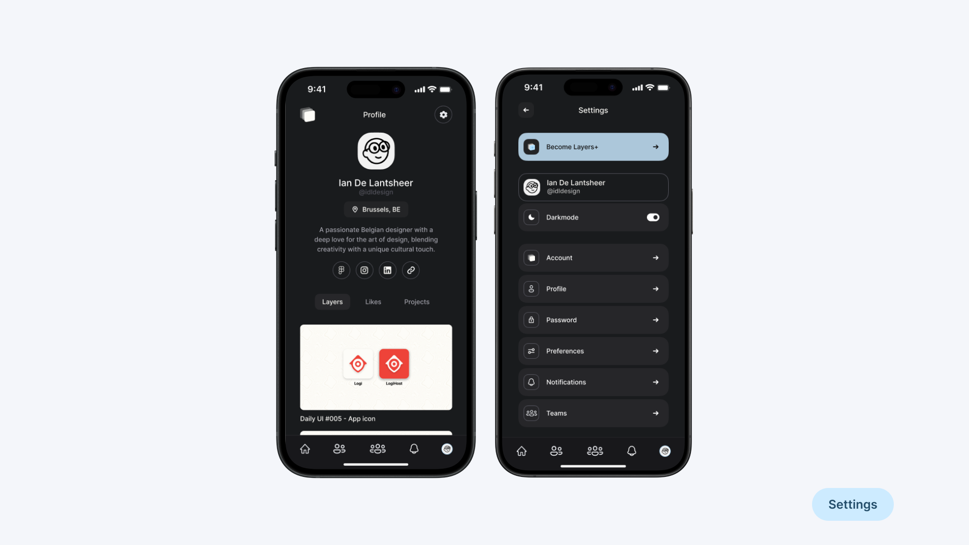 Daily UI #007 - Settings page