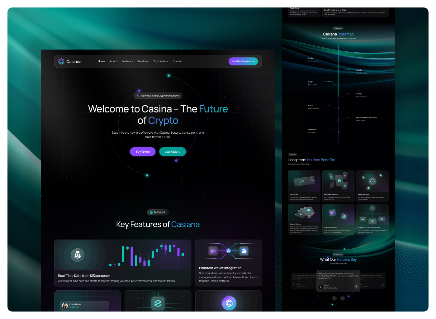 Casina - Crypto Landing Page