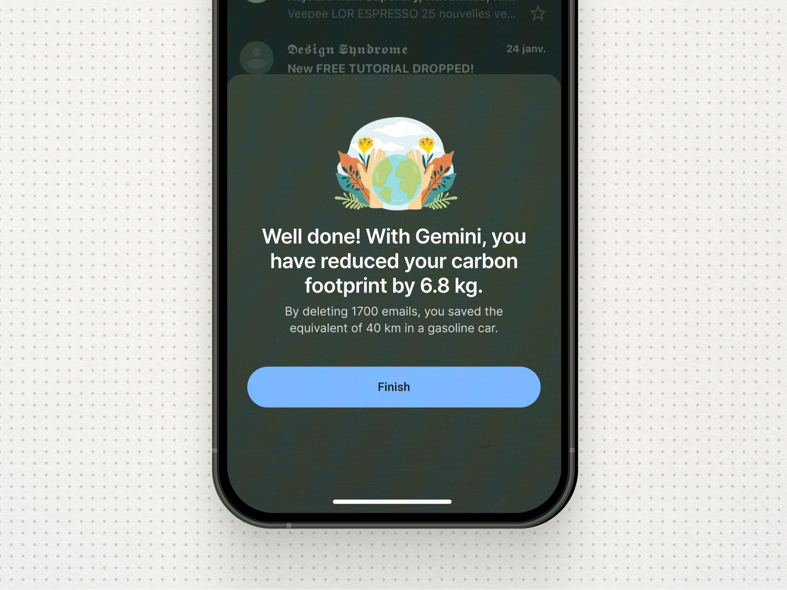 Gmail X Gemini – Gemini helps clean your inbox to protect the planet.