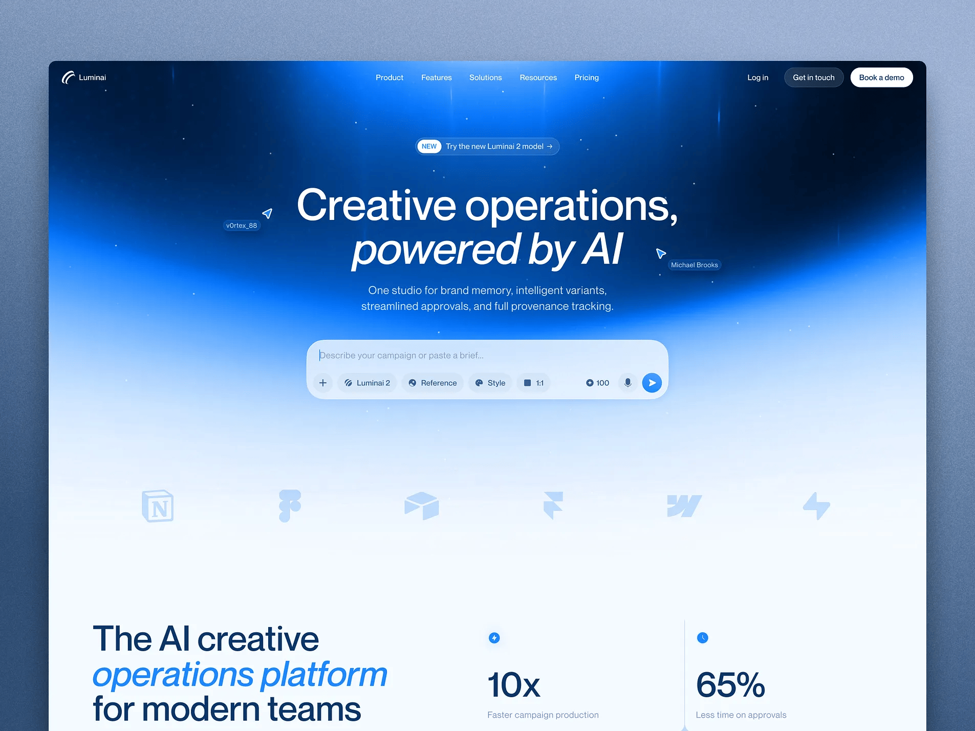 AI Creative Operations Web Design UI