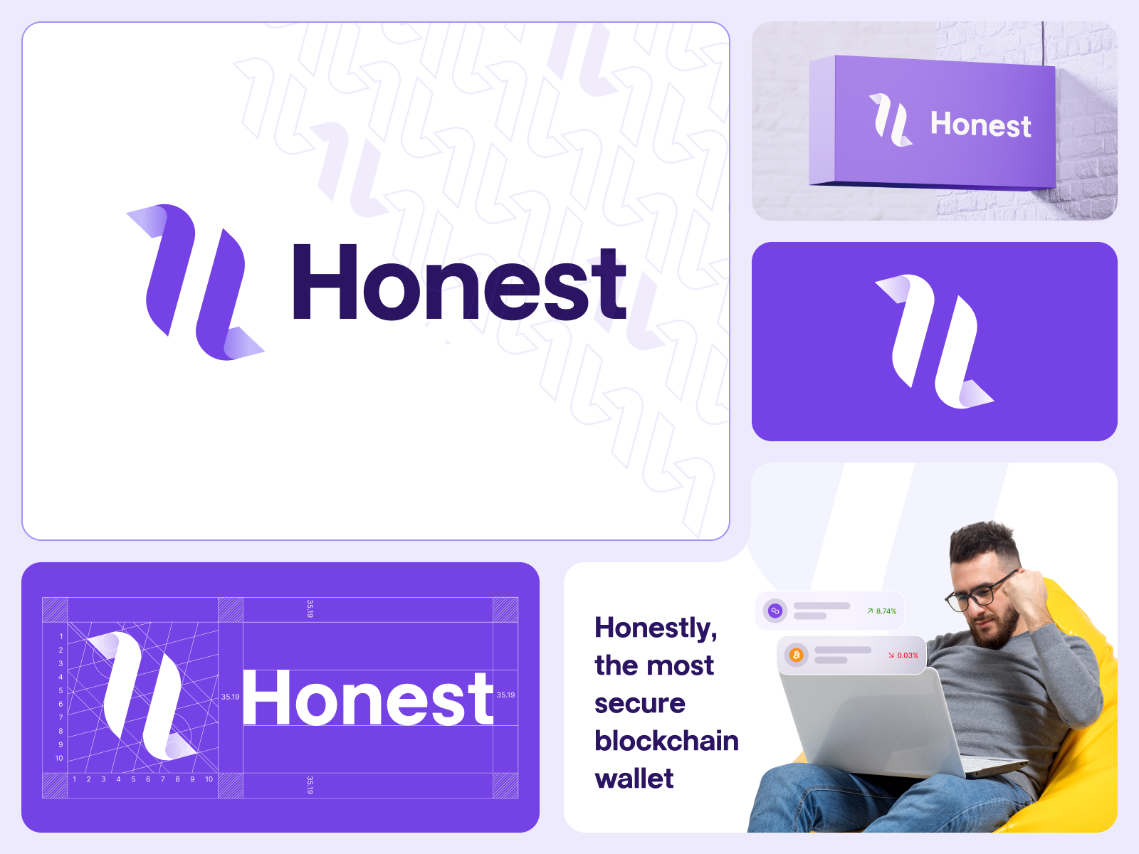 Honest - Blockchain Wallet Mobile App Branding 💰