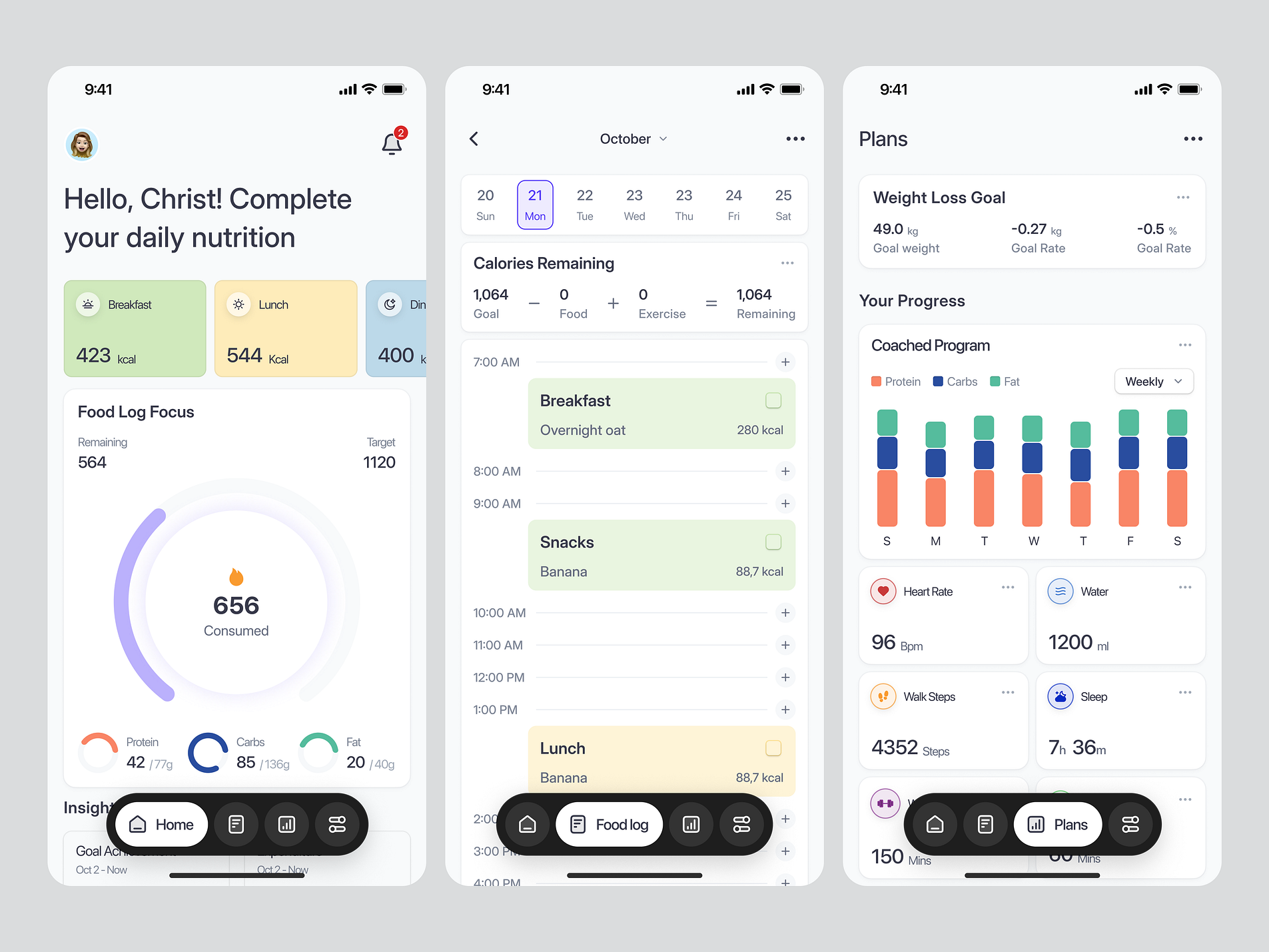 Meal and Nutrition Plan Mobile App UI/UX by Keitoto Studio | Layers