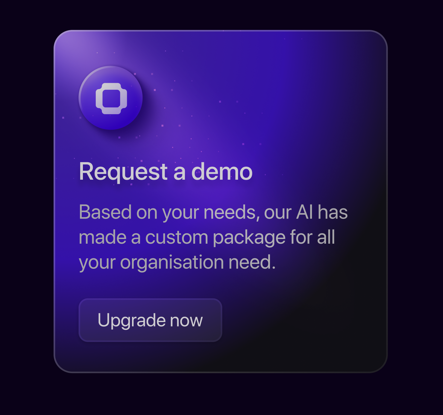 SAAS request a demo widget.