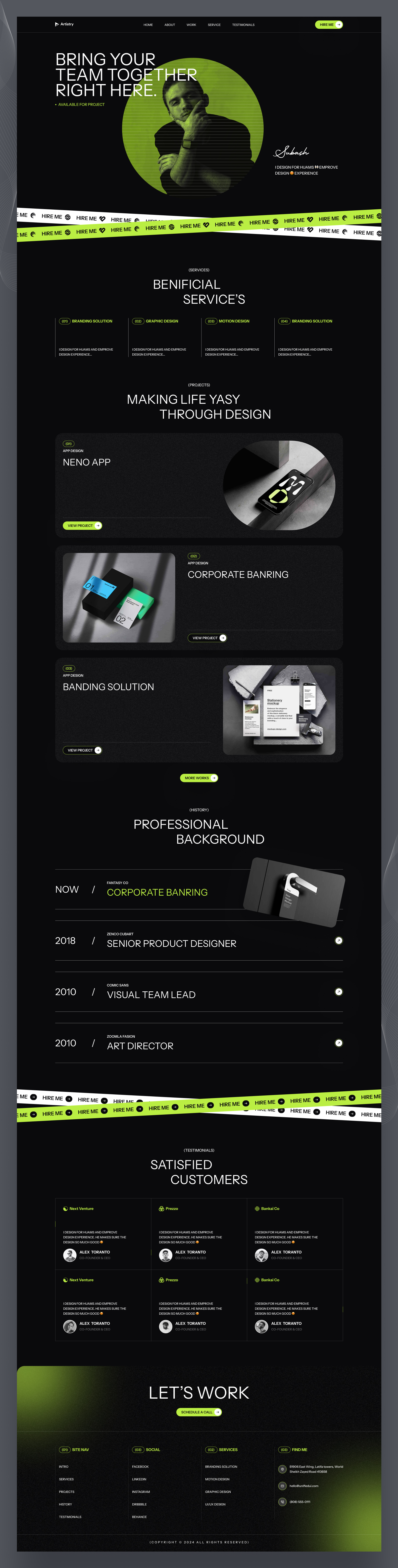 Artistry - Webflow Portfolio Template