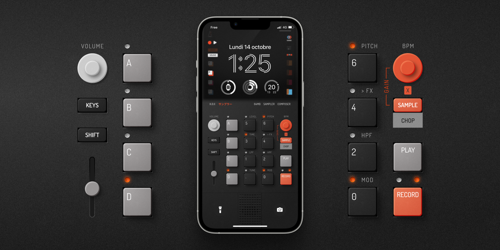🎛️ K.O.II iPhone Screen