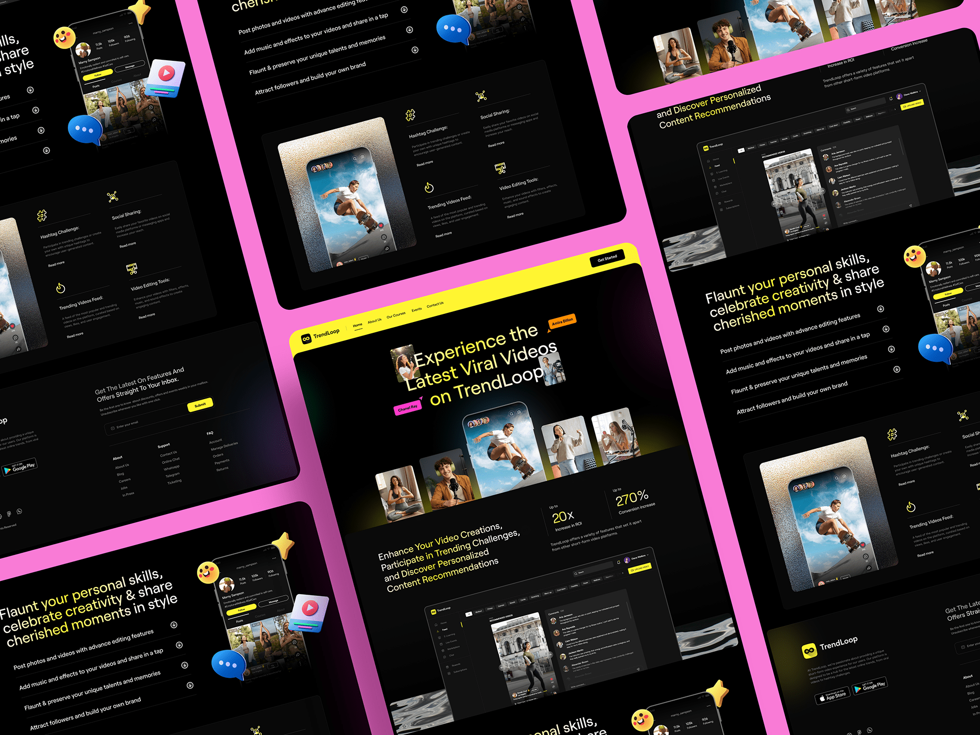 TrendLoop - Website UI/UX Design