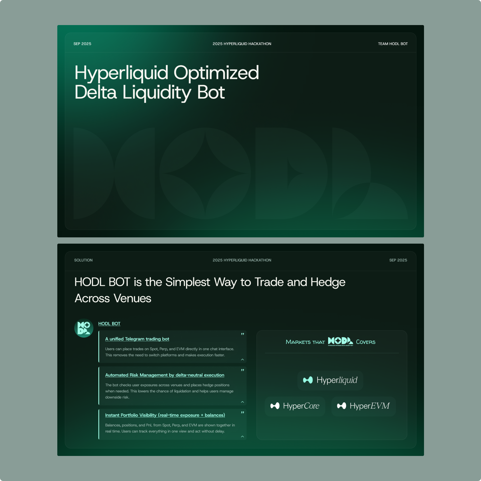 HODL BOT — Unified Telegram Trading & Risk Management