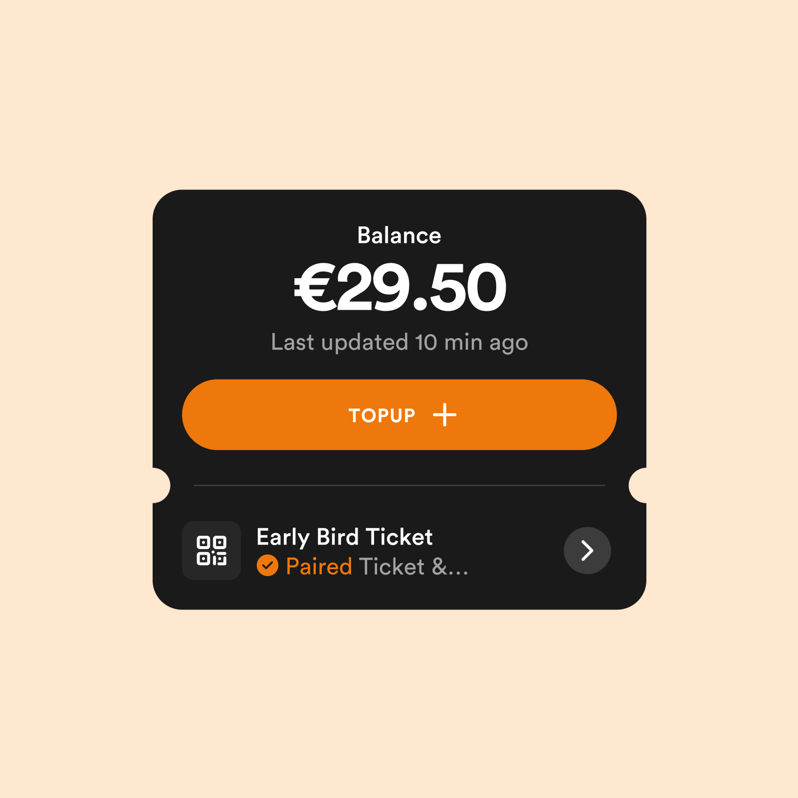 Wallet feature for festival app @woovapp