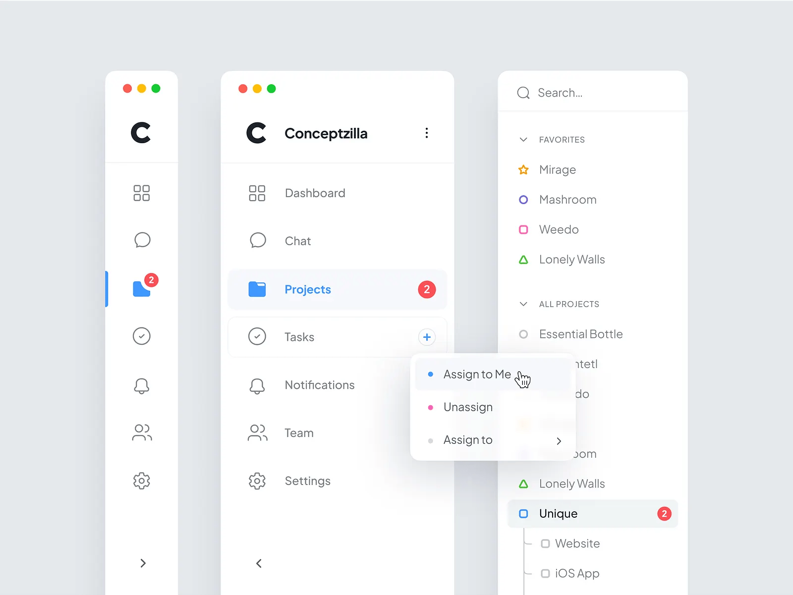 Team Dashboard UI Components