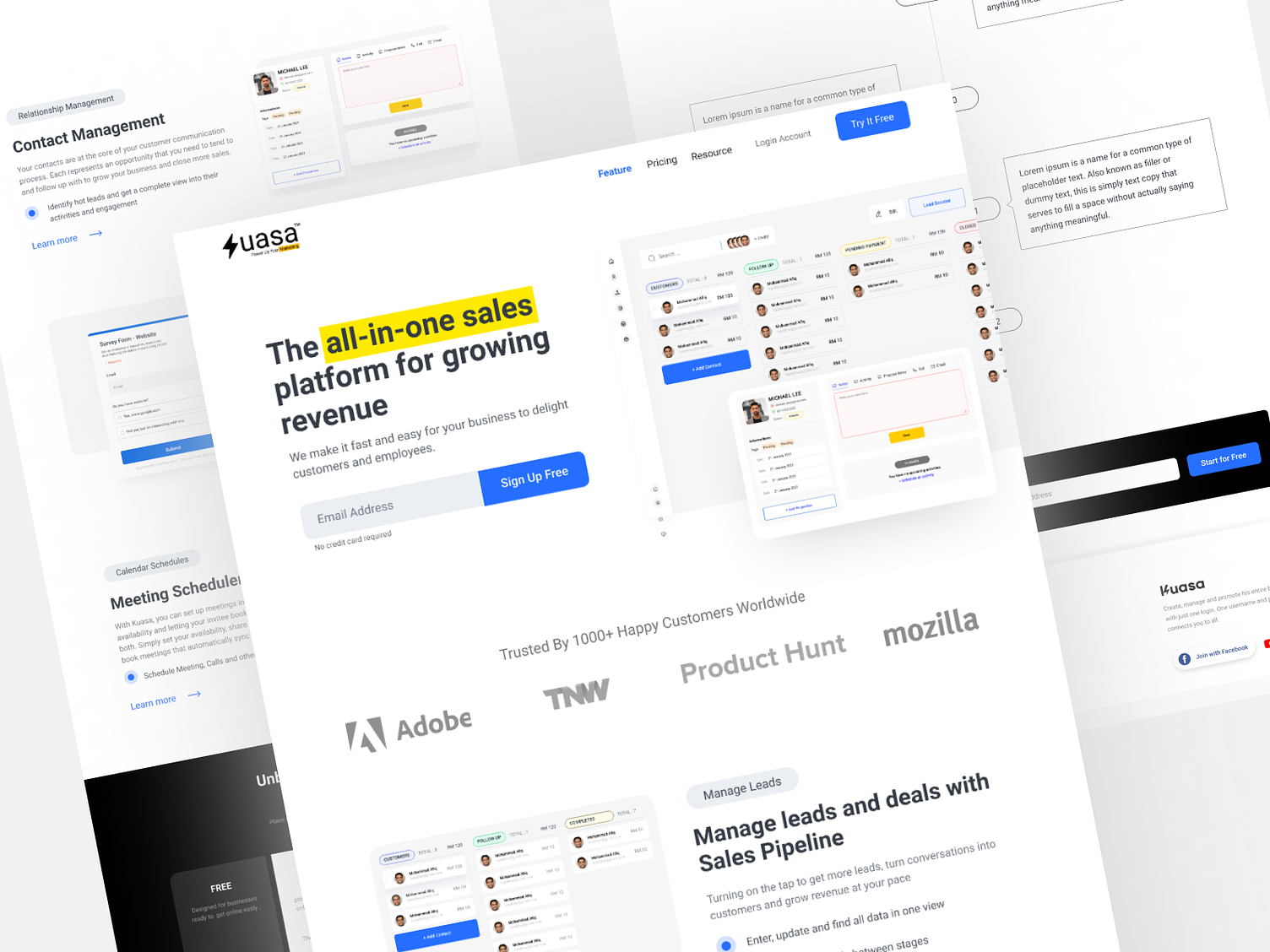 SAAS Website | Kuasa CRM, Automation