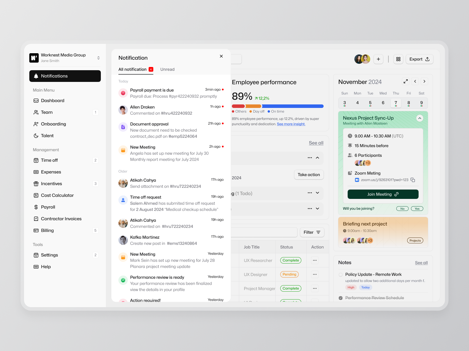 Notification Modal