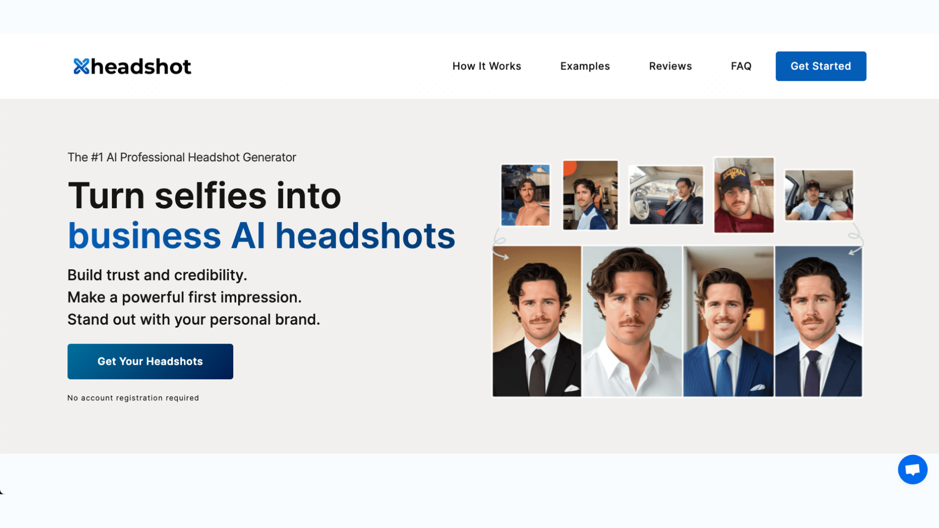 X Headshot Hero Section