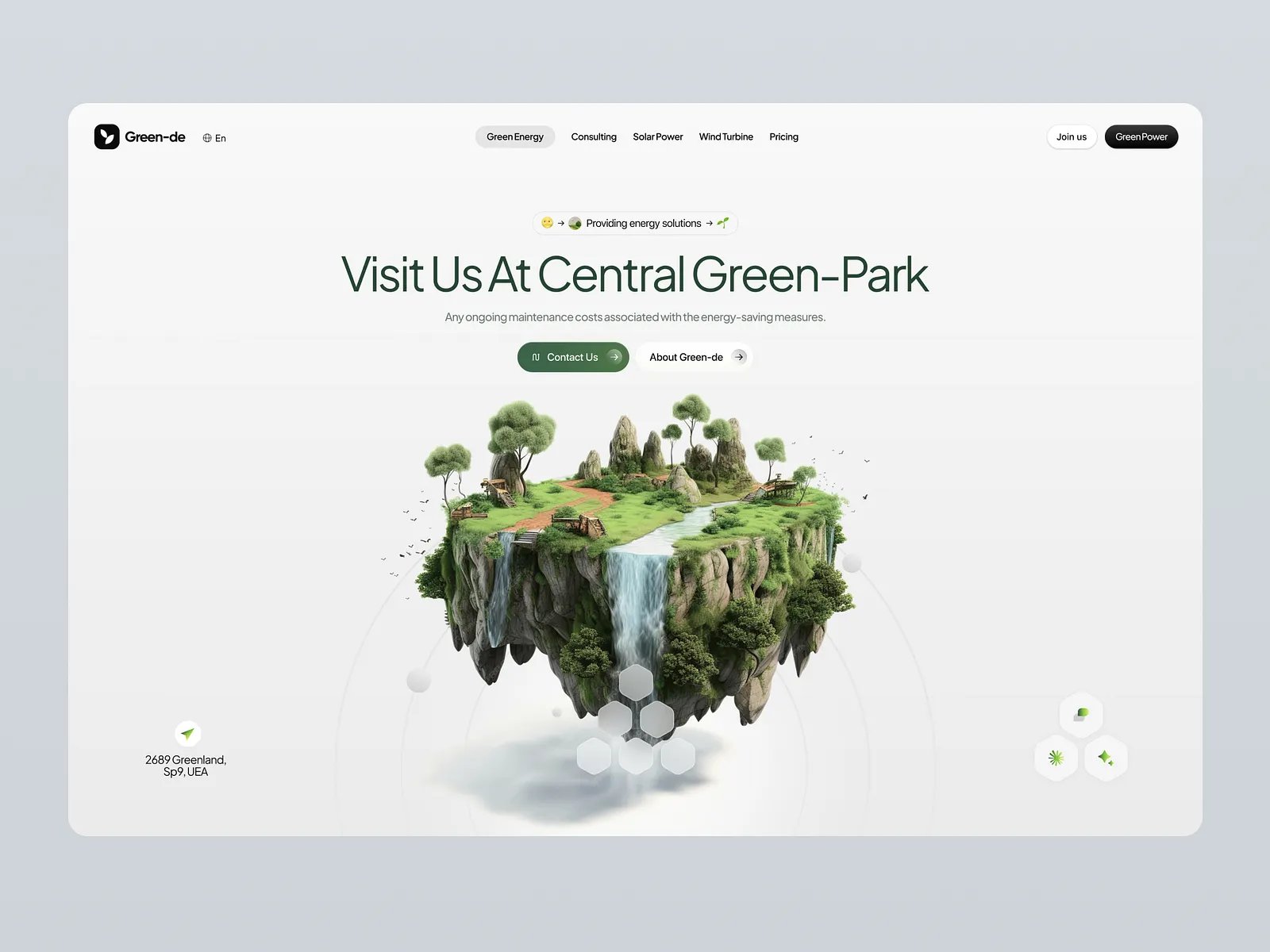 Green-de Landing Page