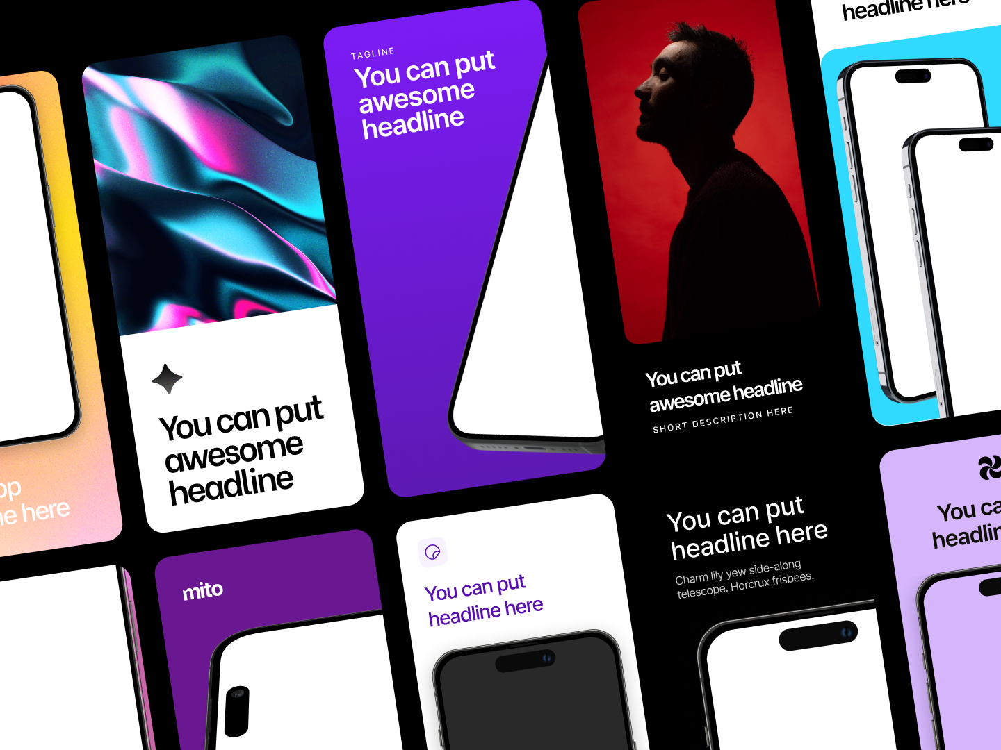 Appstore and Google Play Screenshot Templates