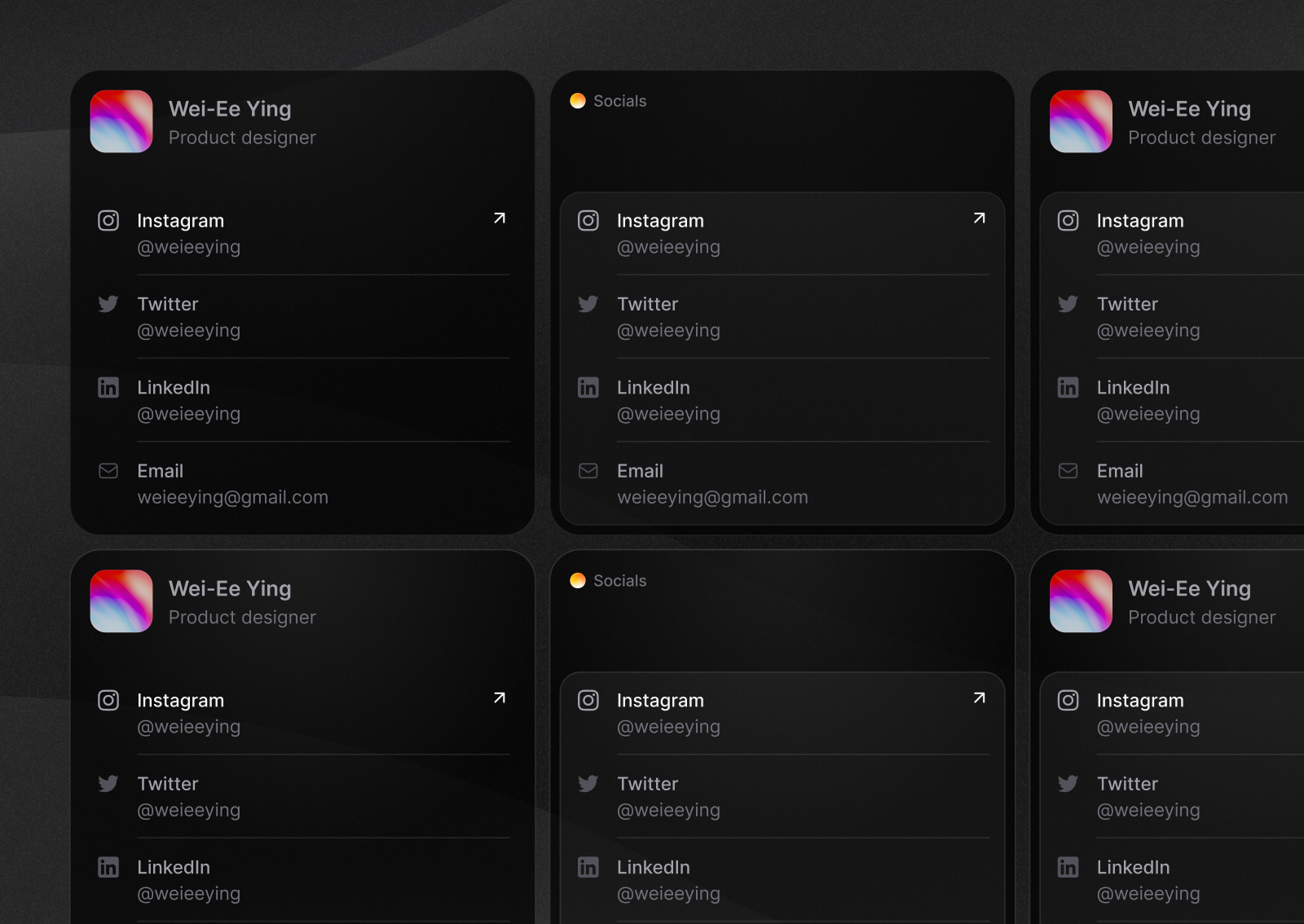 Social Cards