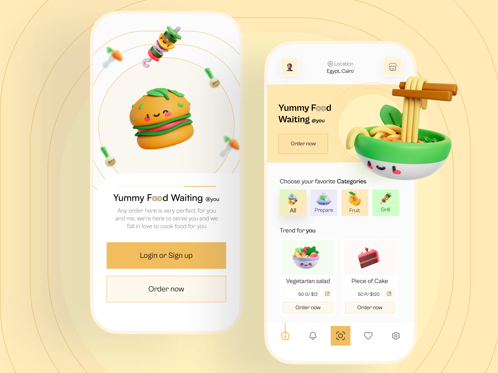 Food App Design - Mobile App