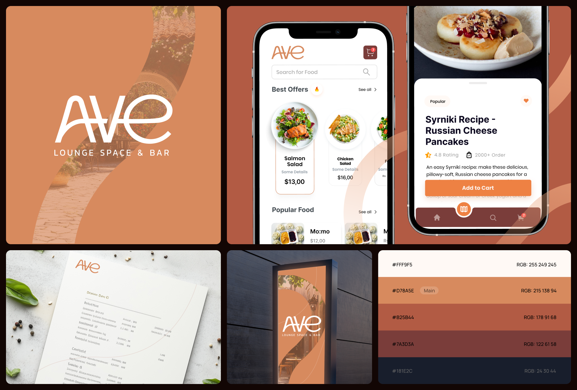 AVE restaurant identity