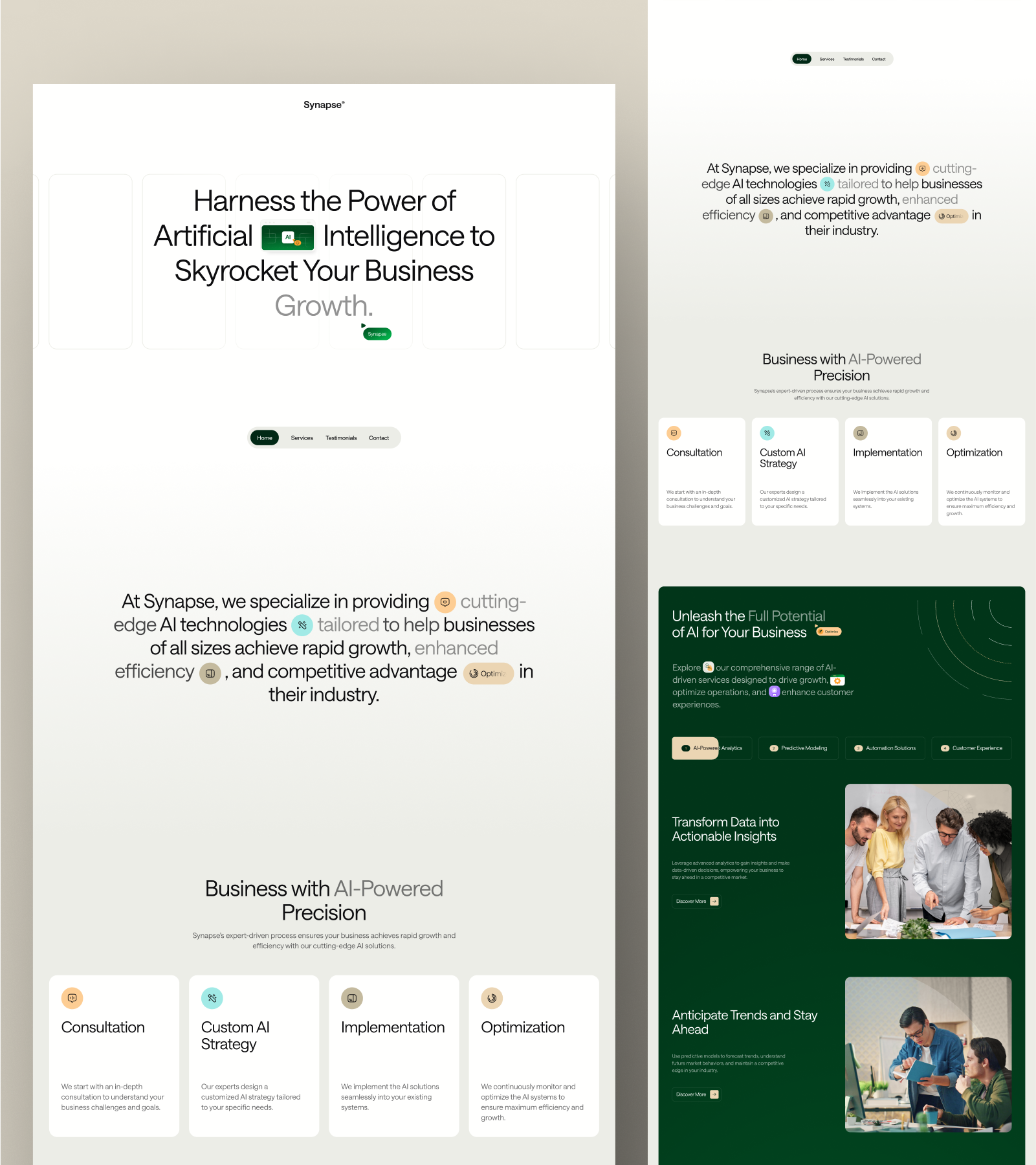 Synapse - AI Business Growth Company Website