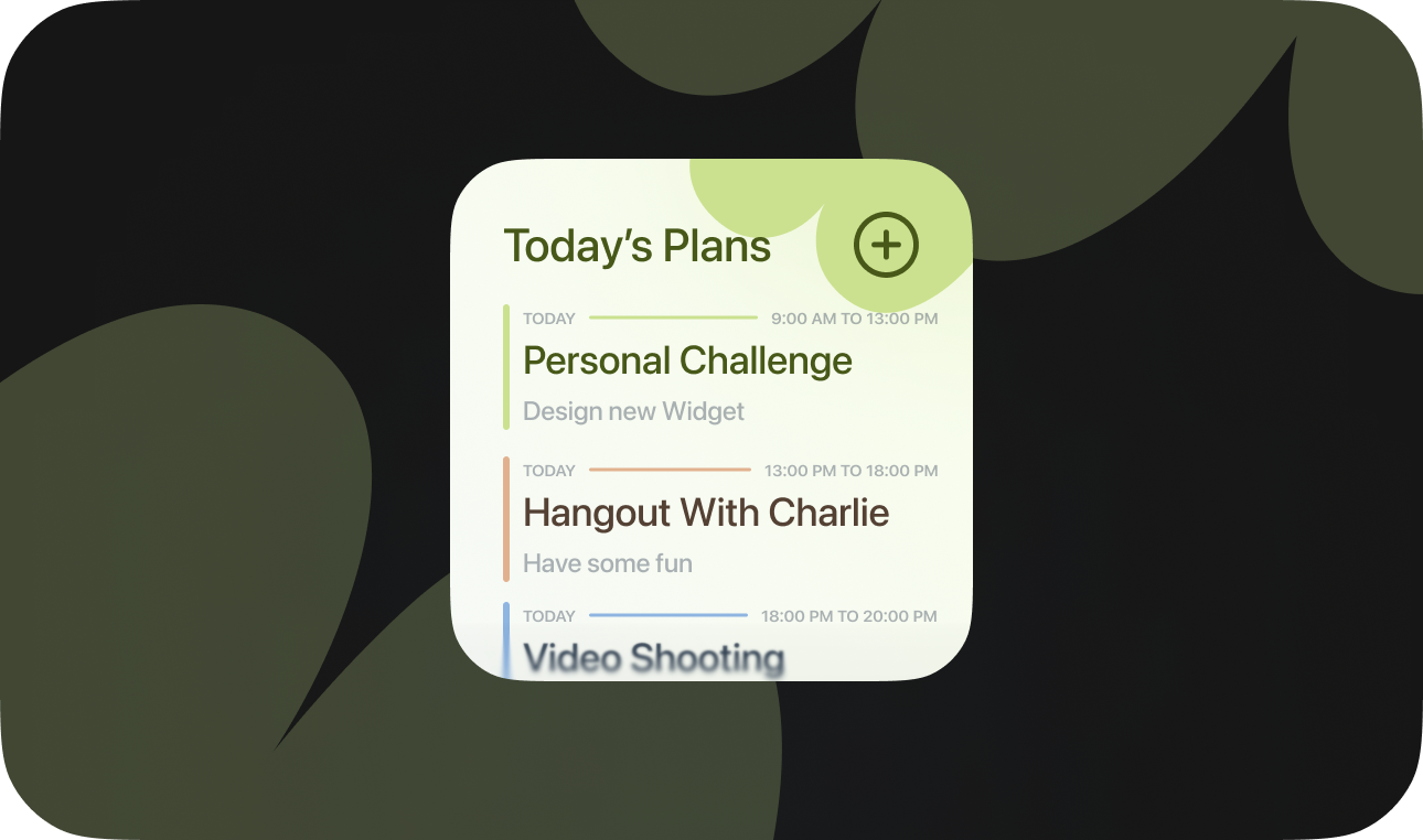 Planner widget