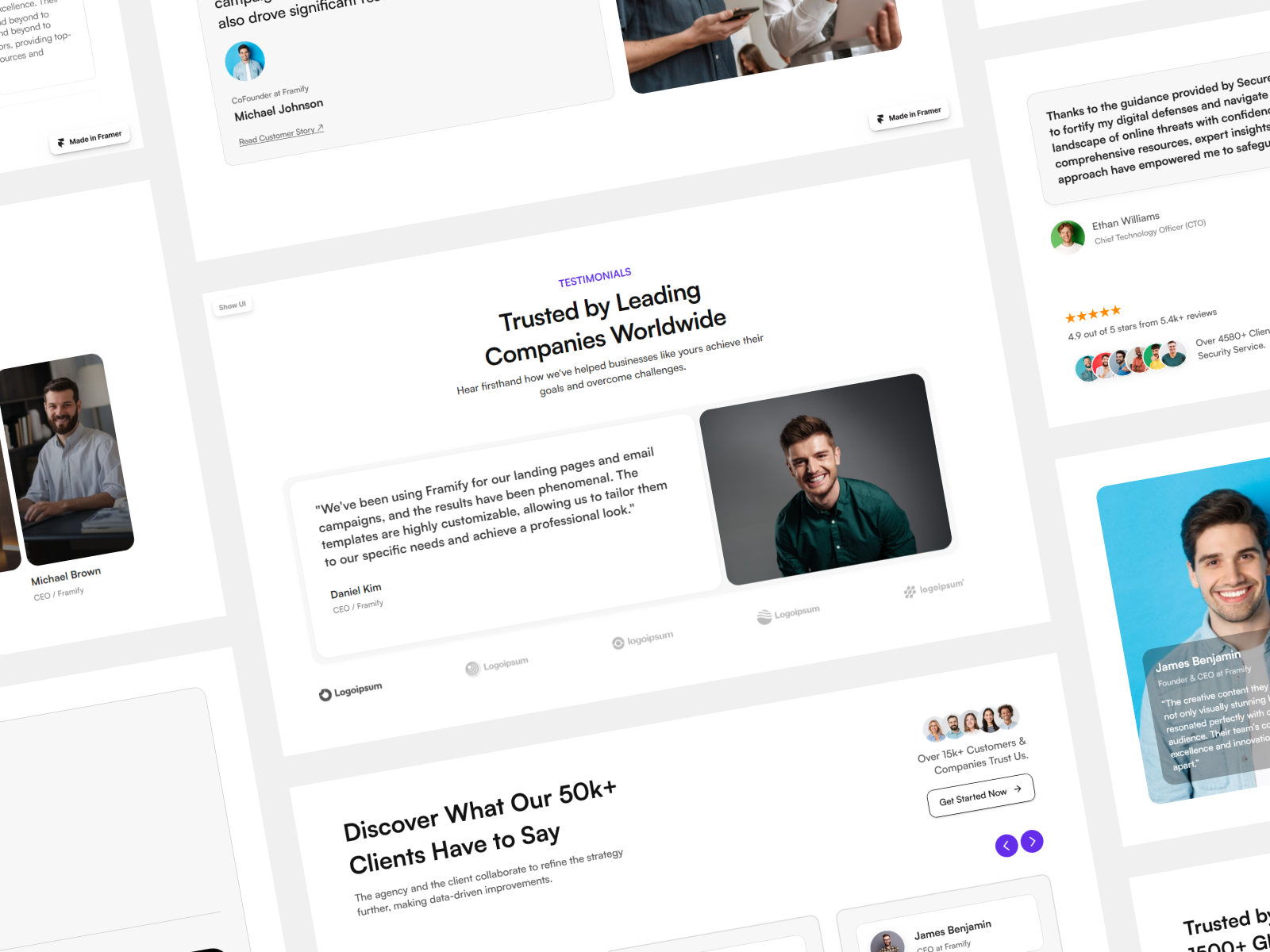Framer Testimonial Section Components v3