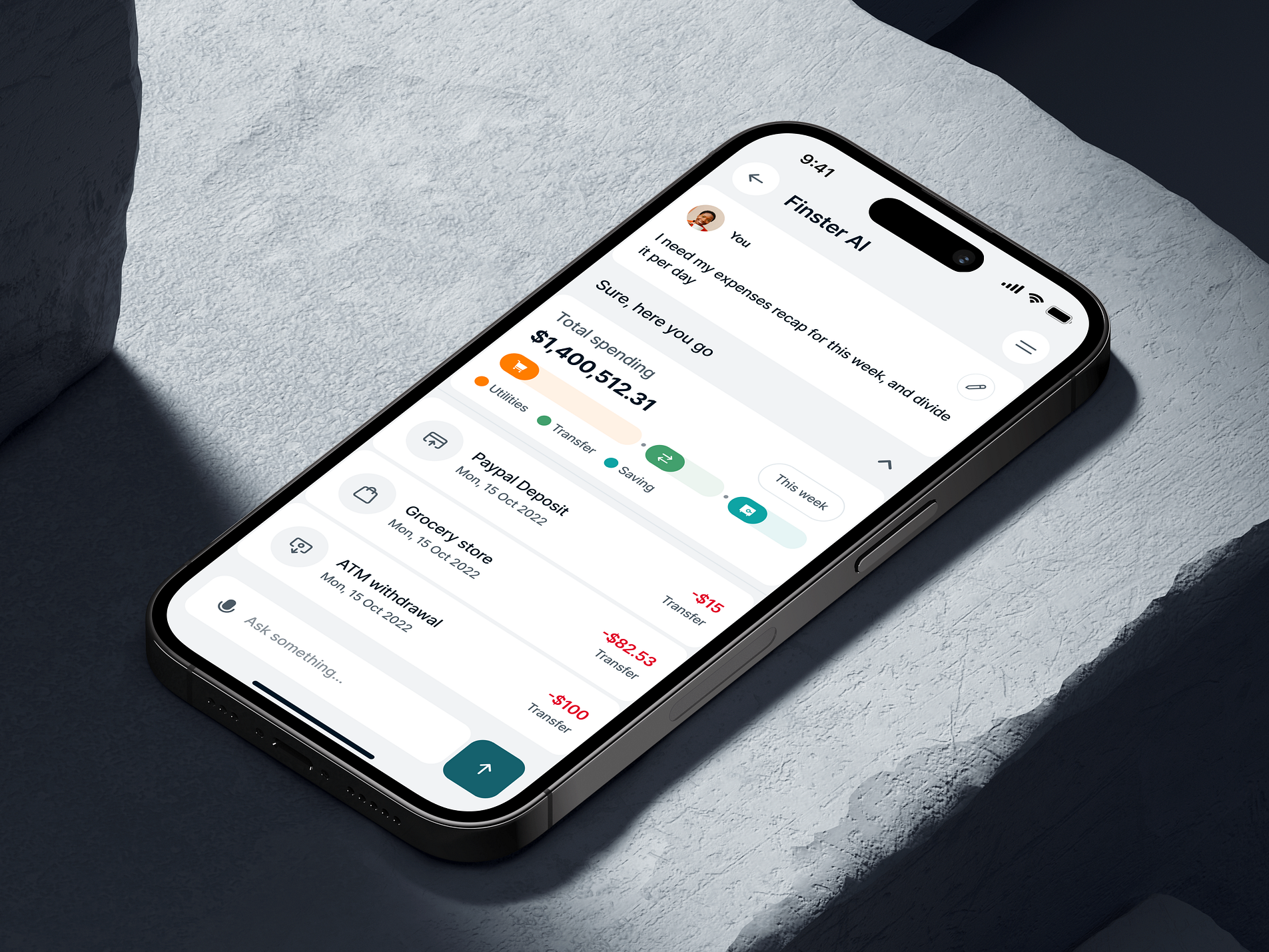 Finster: AI Chat Feature Mobile App Fintech Banking 💳
