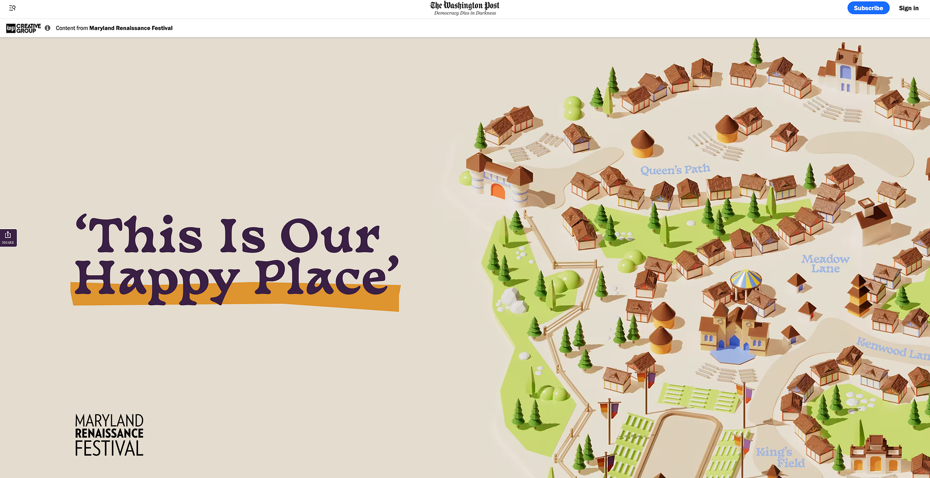 WaPo "Maryland Renaissance Festival"