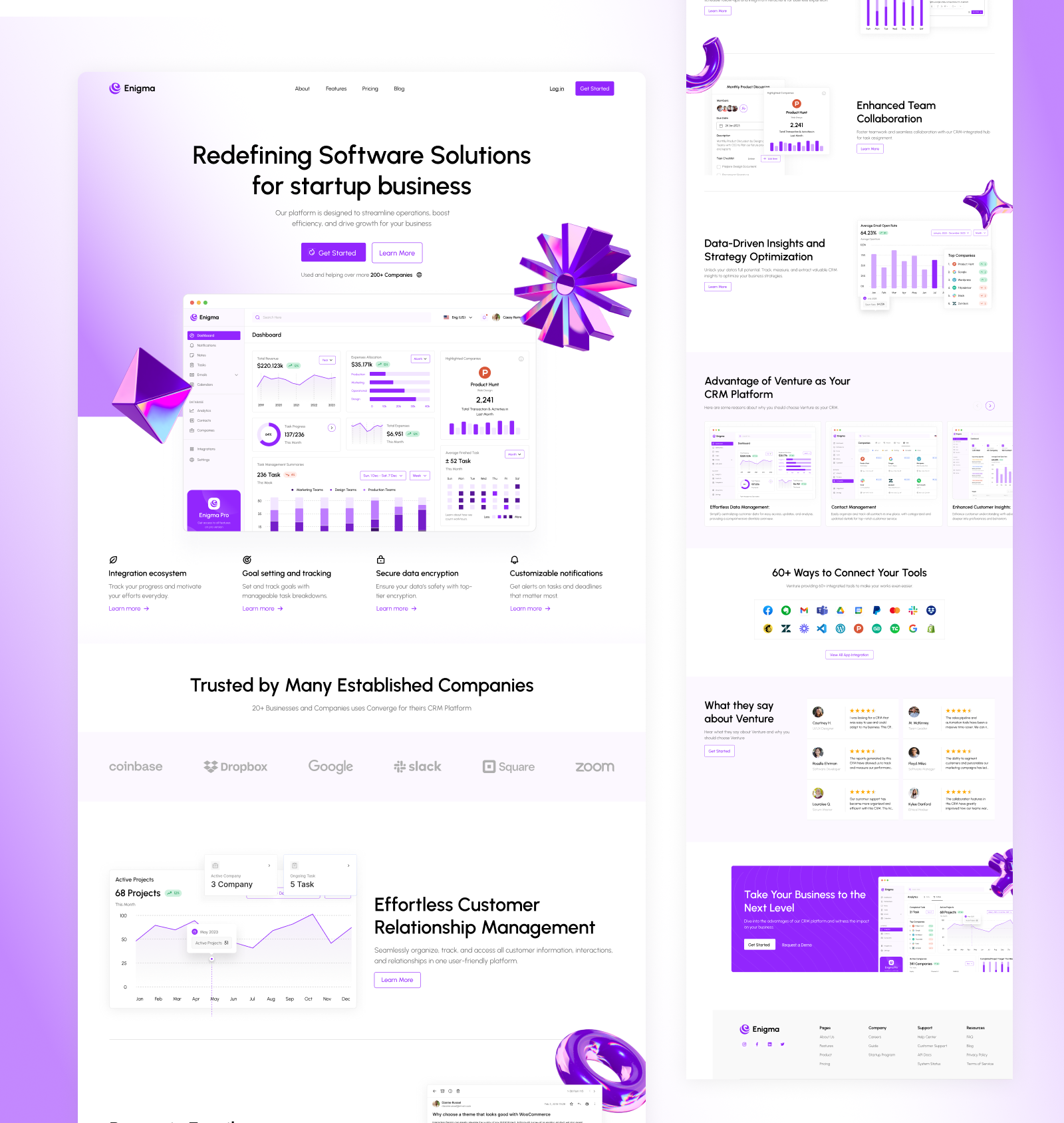 CRM SaaS Solution Website Design