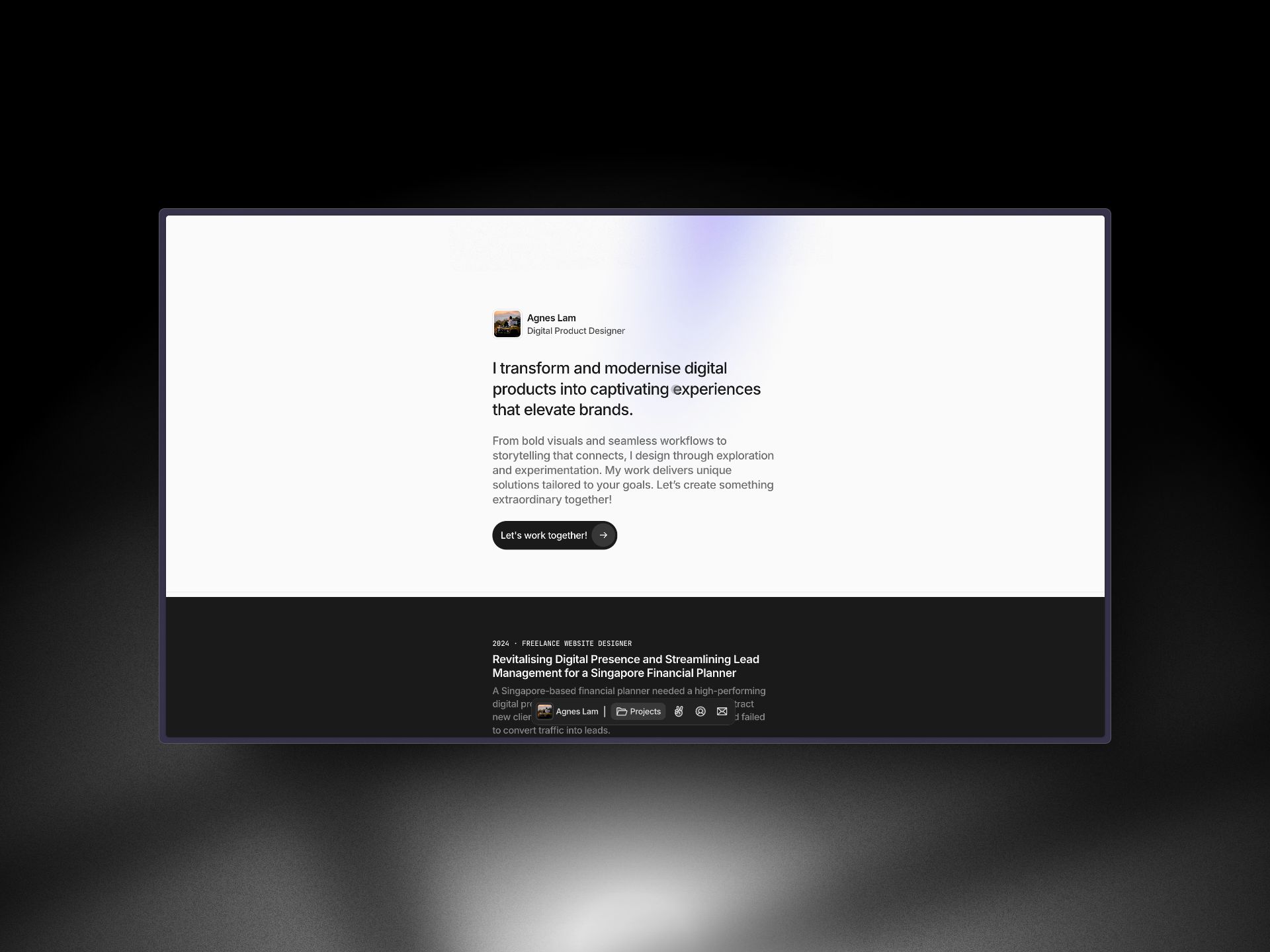 UX Portfolio Landing Page