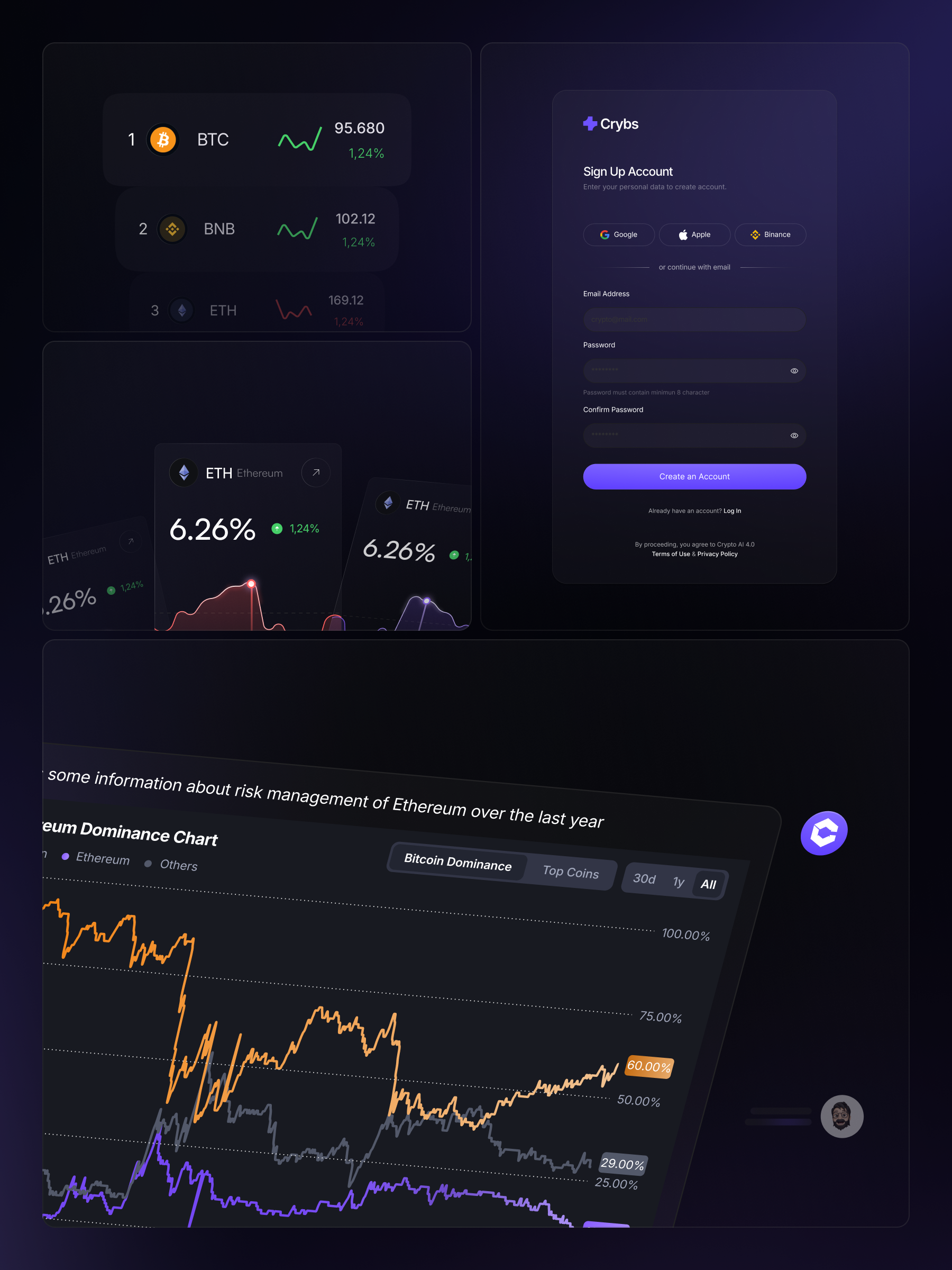 AI Crypto Chatbot - UI Component