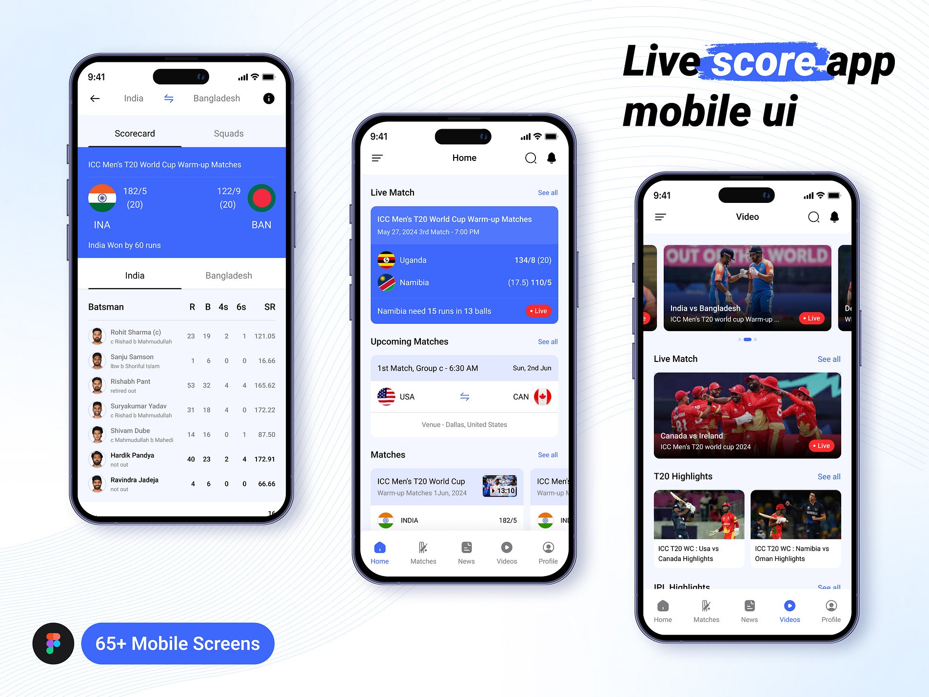 CRICK HUB - Cricket live Score Sport App Mobile UI

