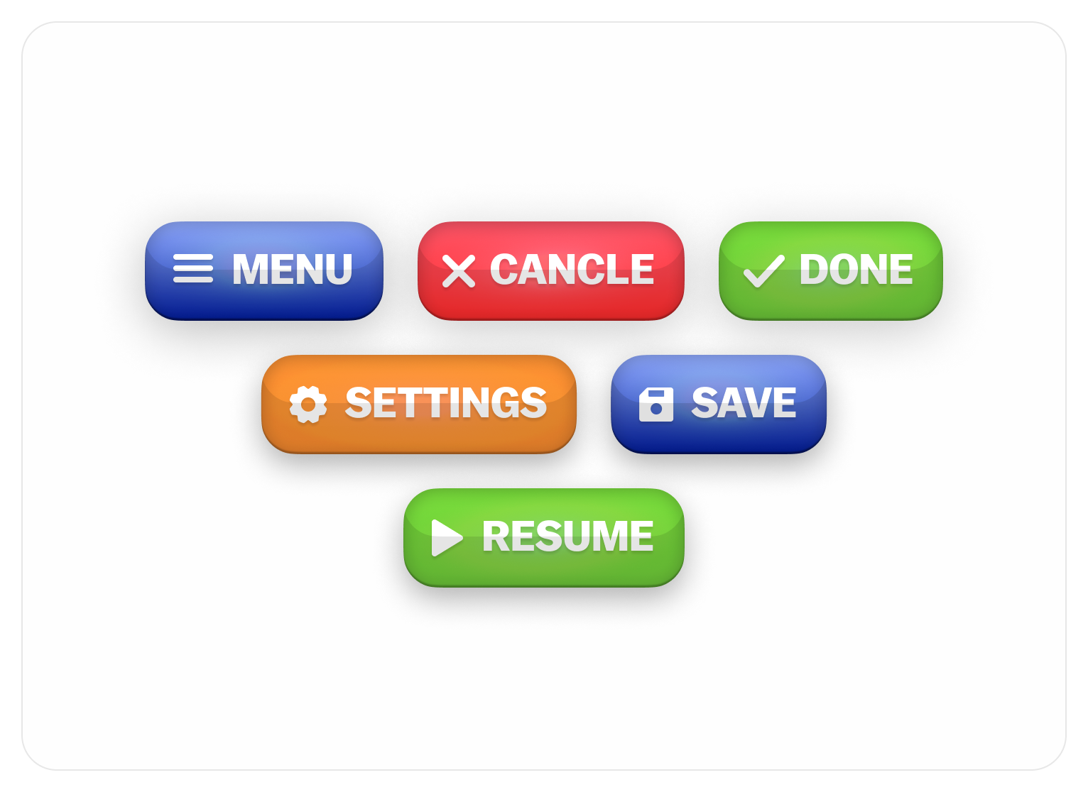 Game UI button assets