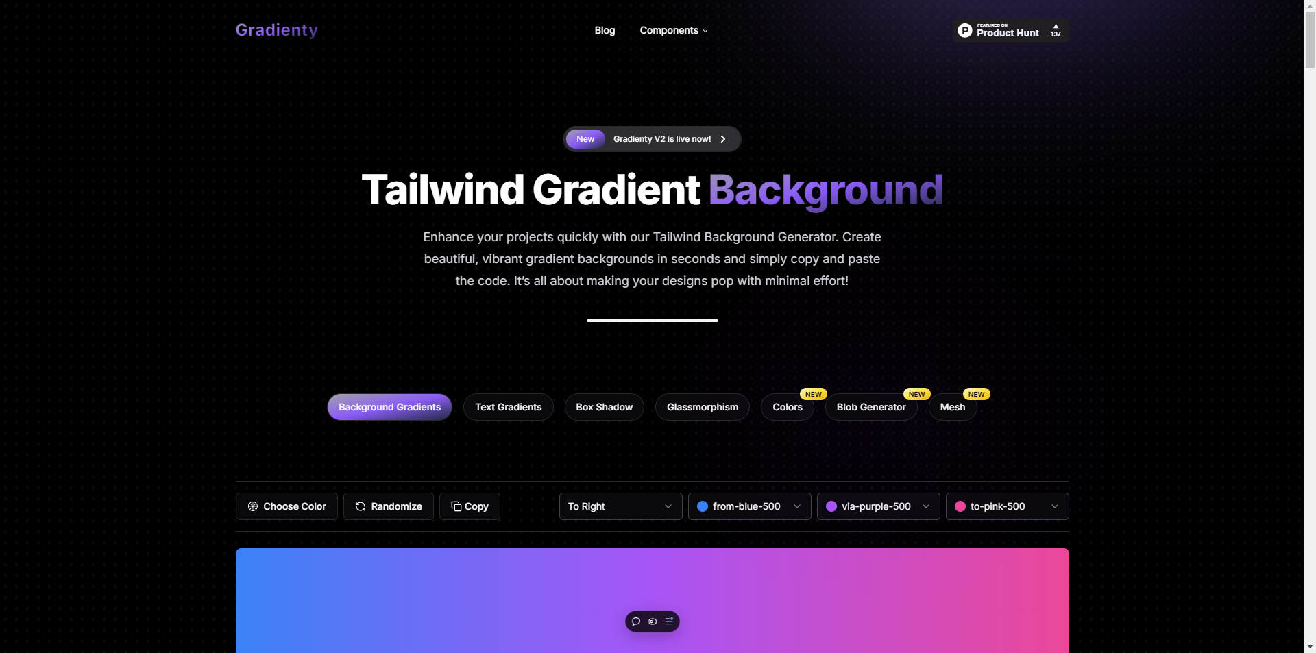 Gradienty: A Designer's Tool for Effortless Gradients & Glassmorphism