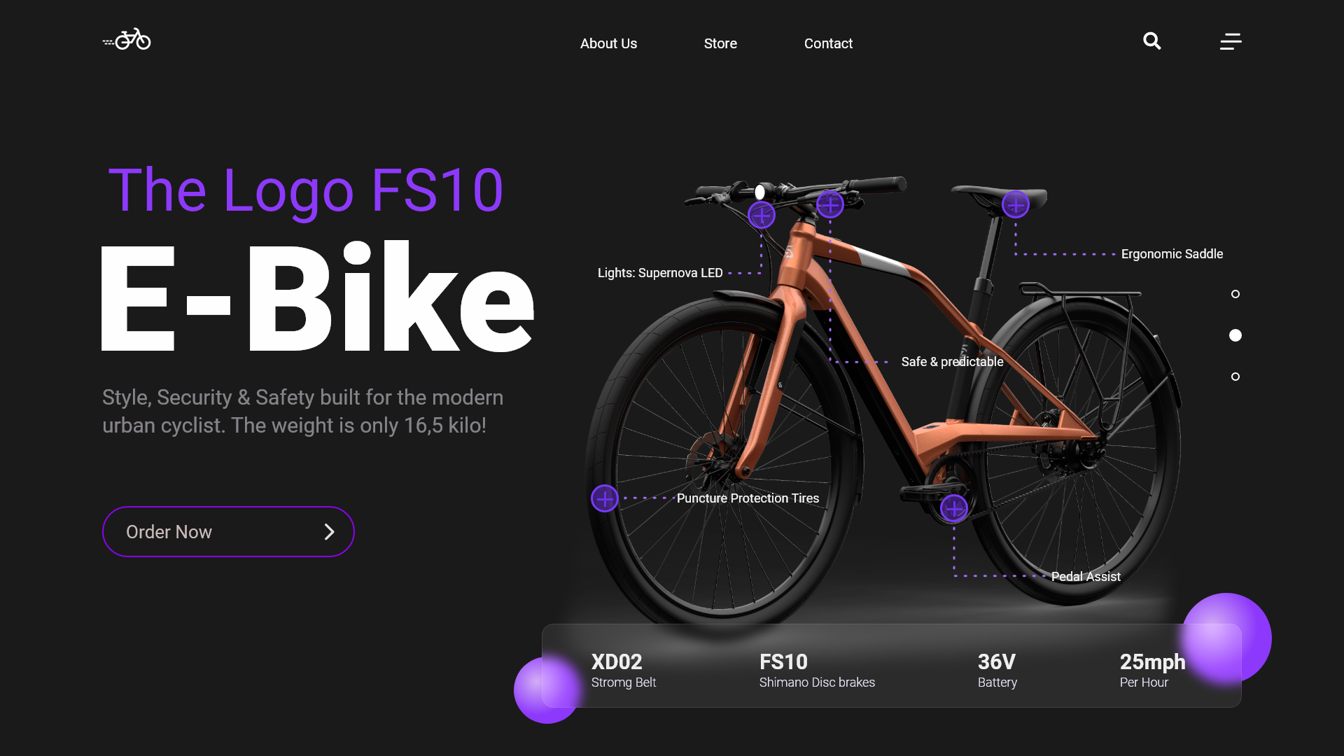 E-Bike Landing page concept ⚡️🚲 