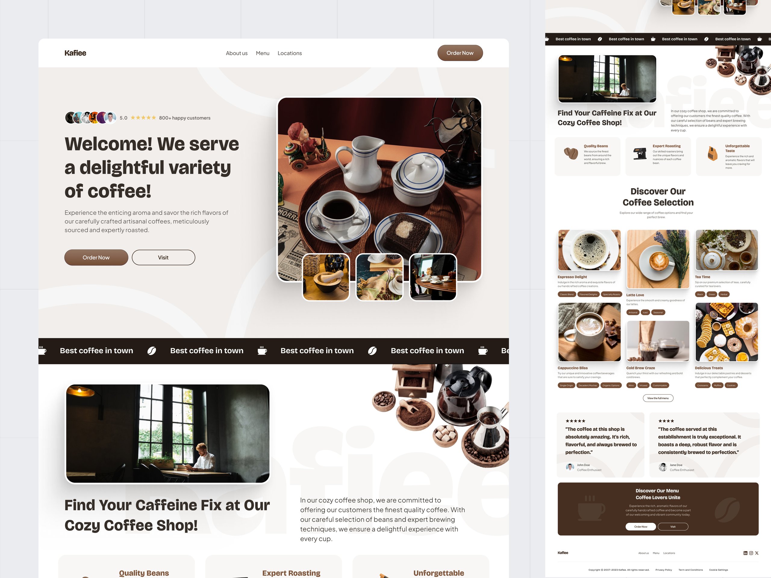 Kafiee - Coffee Shop Landing Page